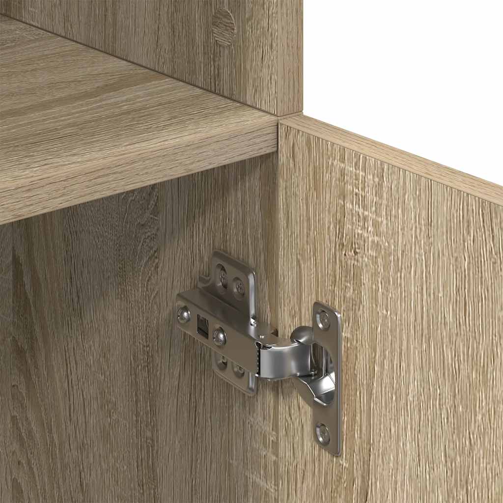 køkkenskab 57x41,5x131,5 cm konstrueret træ røget egetræsfarve