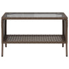 2-personers sofa med hynder og bord polyrattan brun