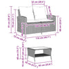 2-personers sofa med hynder og bord polyrattan beige