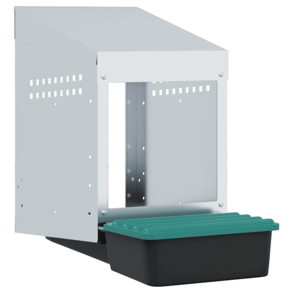 hønseredekasse med 1 rum vægmonteret galvaniseret stål