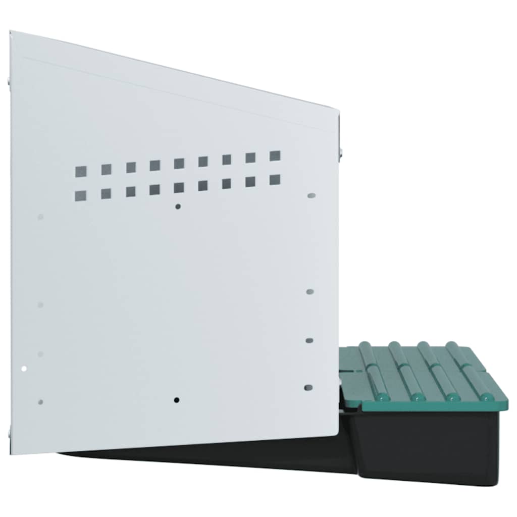 hønseredekasse med 2 rum vægmonteret galvaniseret stål