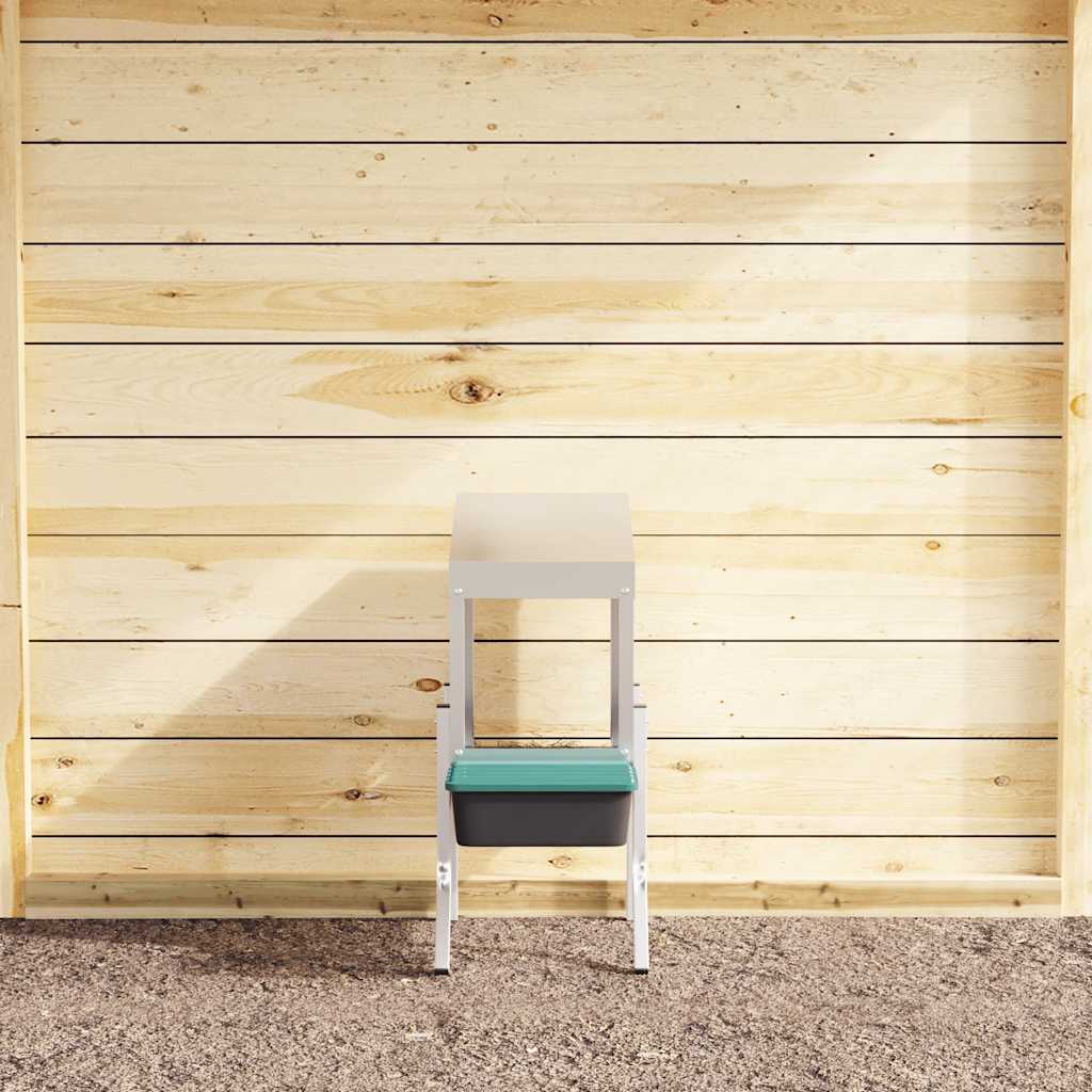 hønseredekasse 2 rum med ben galvaniseret stål