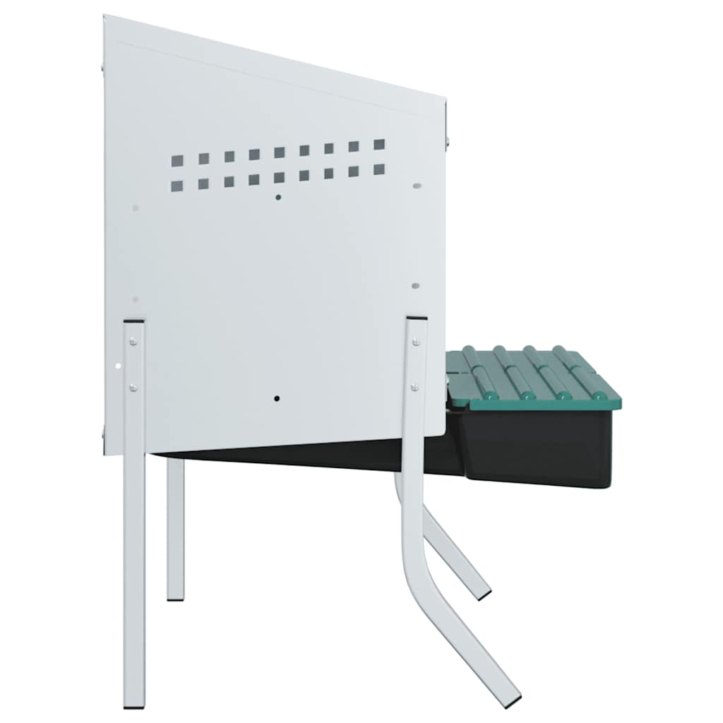 hønseredekasse 2 rum med ben galvaniseret stål