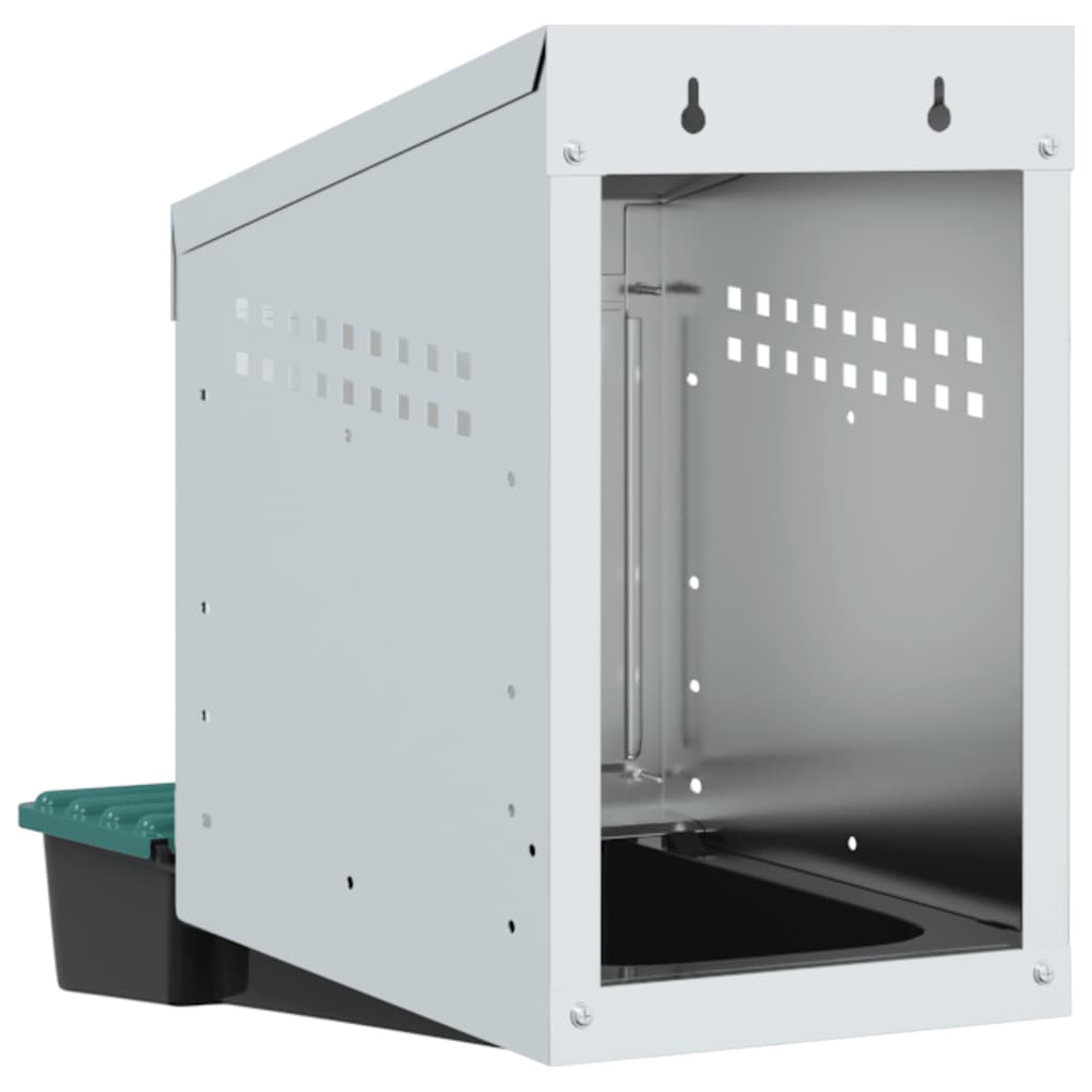 hønseredekasse med 1 rum vægmonteret galvaniseret stål