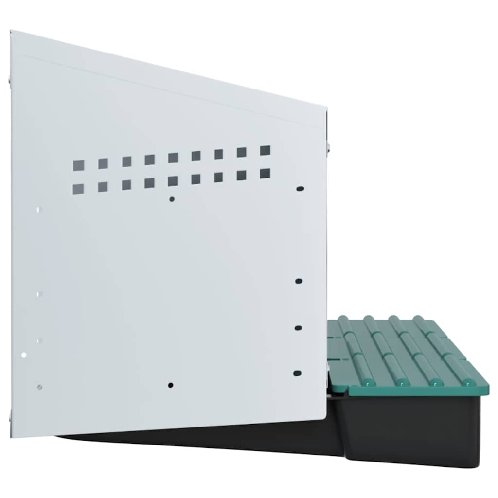 hønseredekasse med 3 rum vægmonteret galvaniseret stål