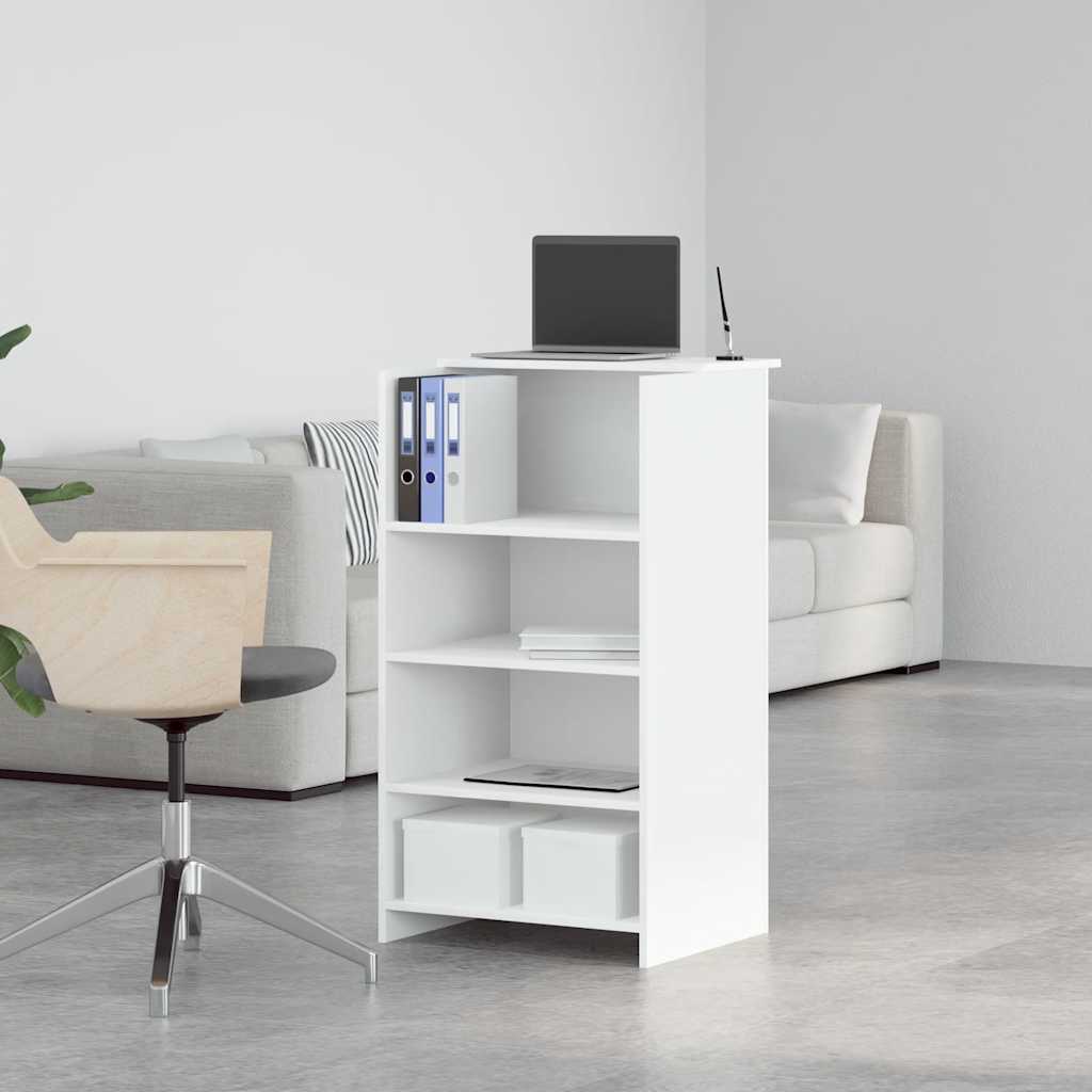 receptionsdisk hvid 55x50x103,5 cm konstrueret træ