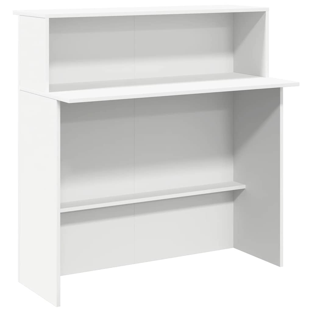 receptionsdisk hvid 100x50x103,5 cm konstrueret træ