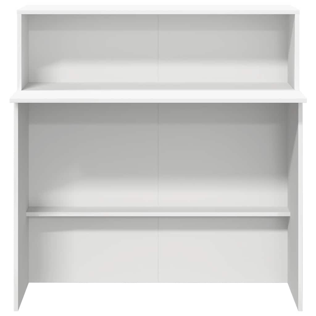 receptionsdisk hvid 100x50x103,5 cm konstrueret træ