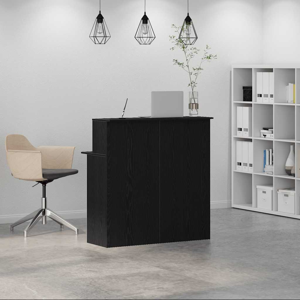 receptionsskranke 100x50x103,5 cm konstrueret træ sort