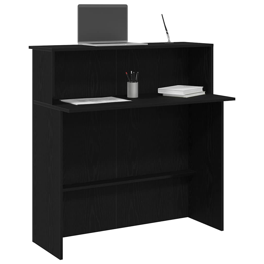 receptionsskranke 100x50x103,5 cm konstrueret træ sort