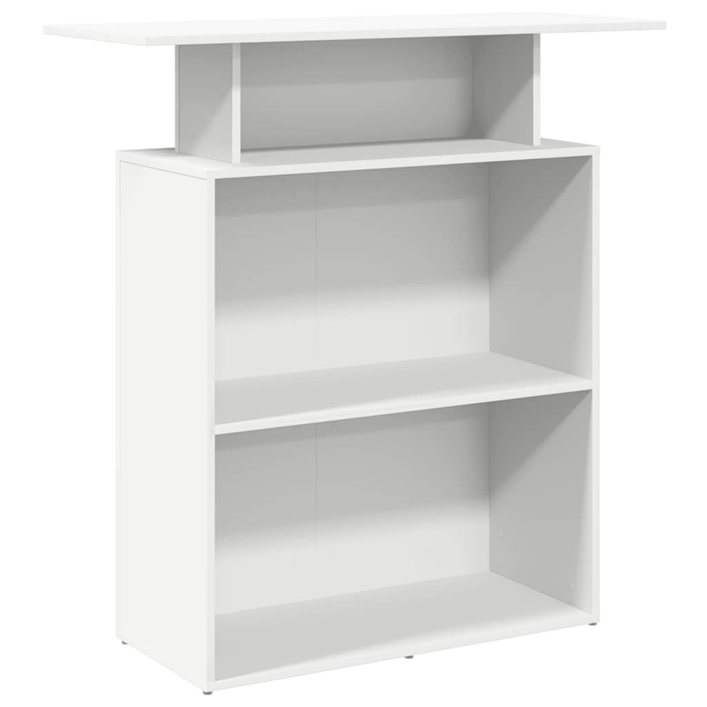 receptionsdisk hvid 100x40x104 cm konstrueret træ