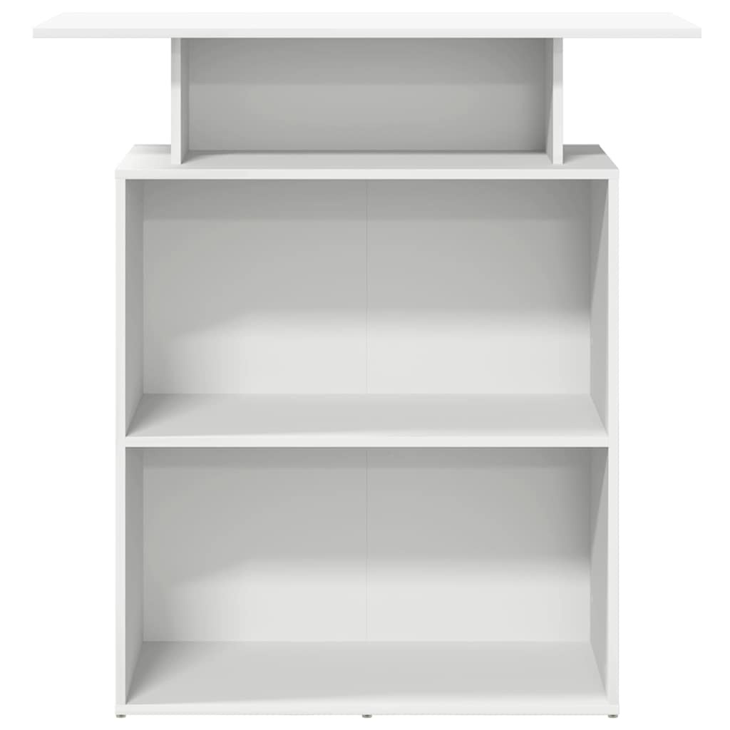 receptionsdisk hvid 100x40x104 cm konstrueret træ