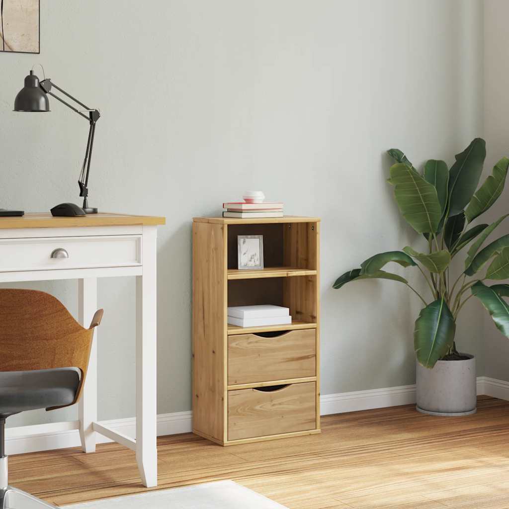 sideskab ODDA med skuffer 40x24x79 cm massivt fyrretræ