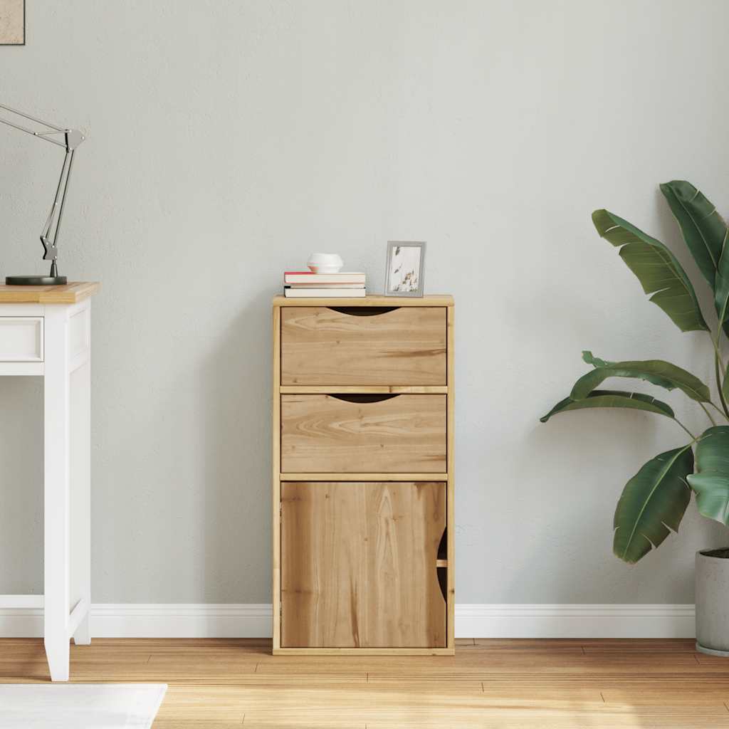 sideskab ODDA med skuffer 40x24x79 cm massivt fyrretræ