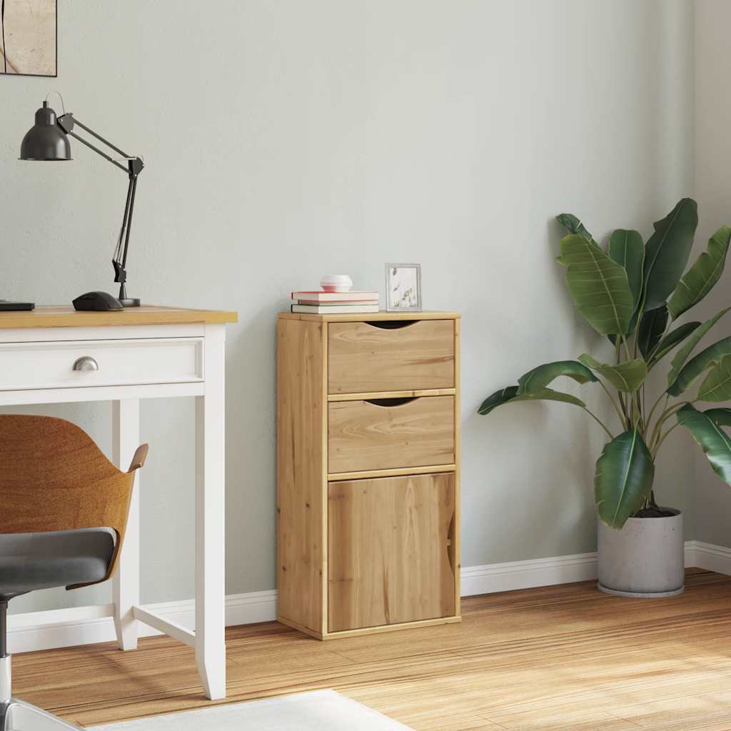 sideskab ODDA med skuffer 40x24x79 cm massivt fyrretræ