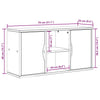 TV-skab ODDA 79x24x40 cm massivt fyrretræ