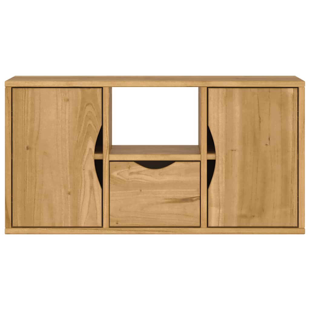 TV-skab ODDA med skuffe 79x24x40 cm massivt fyrretræ