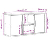 TV-skab ODDA med skuffe 79x24x40 cm massivt fyrretræ