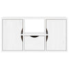 TV-skab ODDA med skuffe 79x24x40 cm massivt fyrretræ hvid