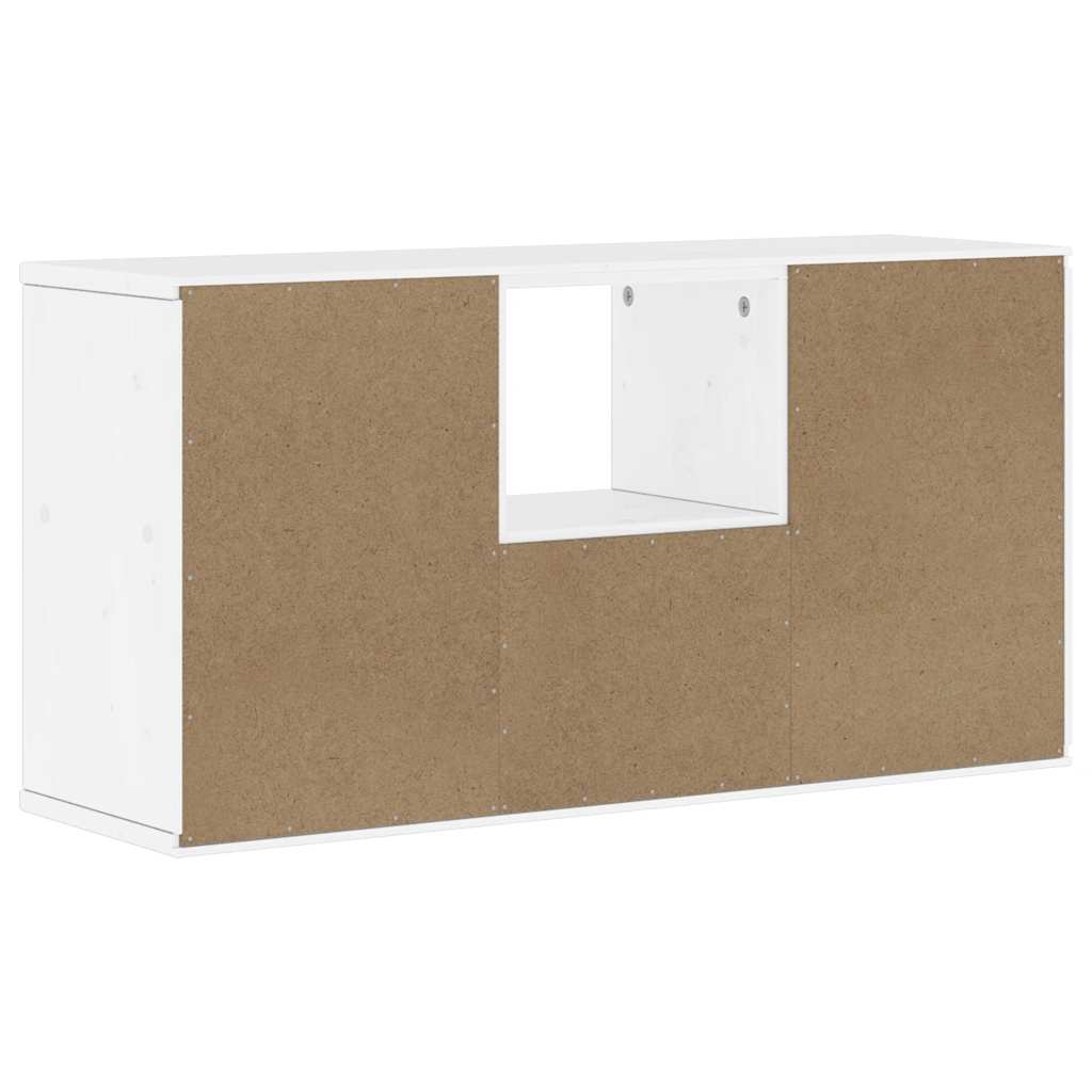 TV-skab ODDA med skuffe 79x24x40 cm massivt fyrretræ hvid