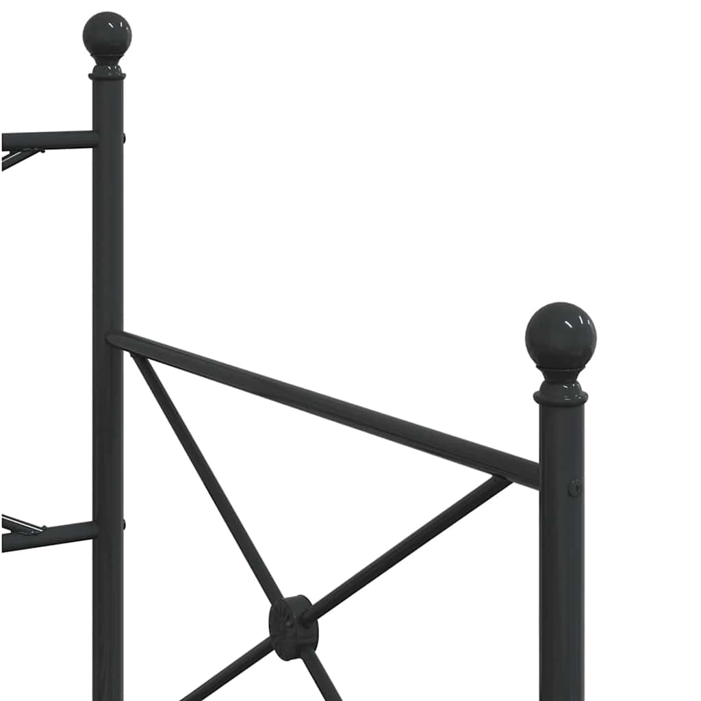 daybed med udtræk uden madras 80x200 cm stål sort