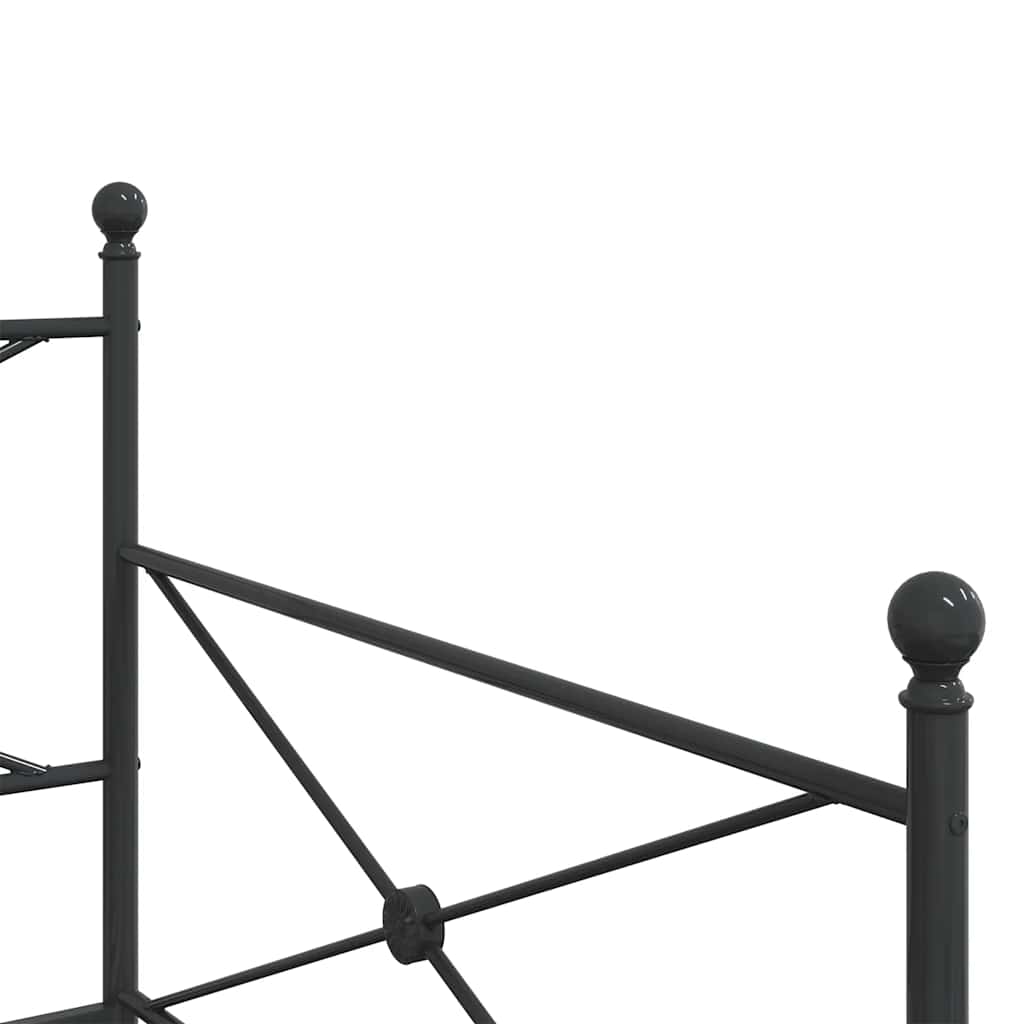 daybed med udtræk uden madras 107x203 cm stål sort