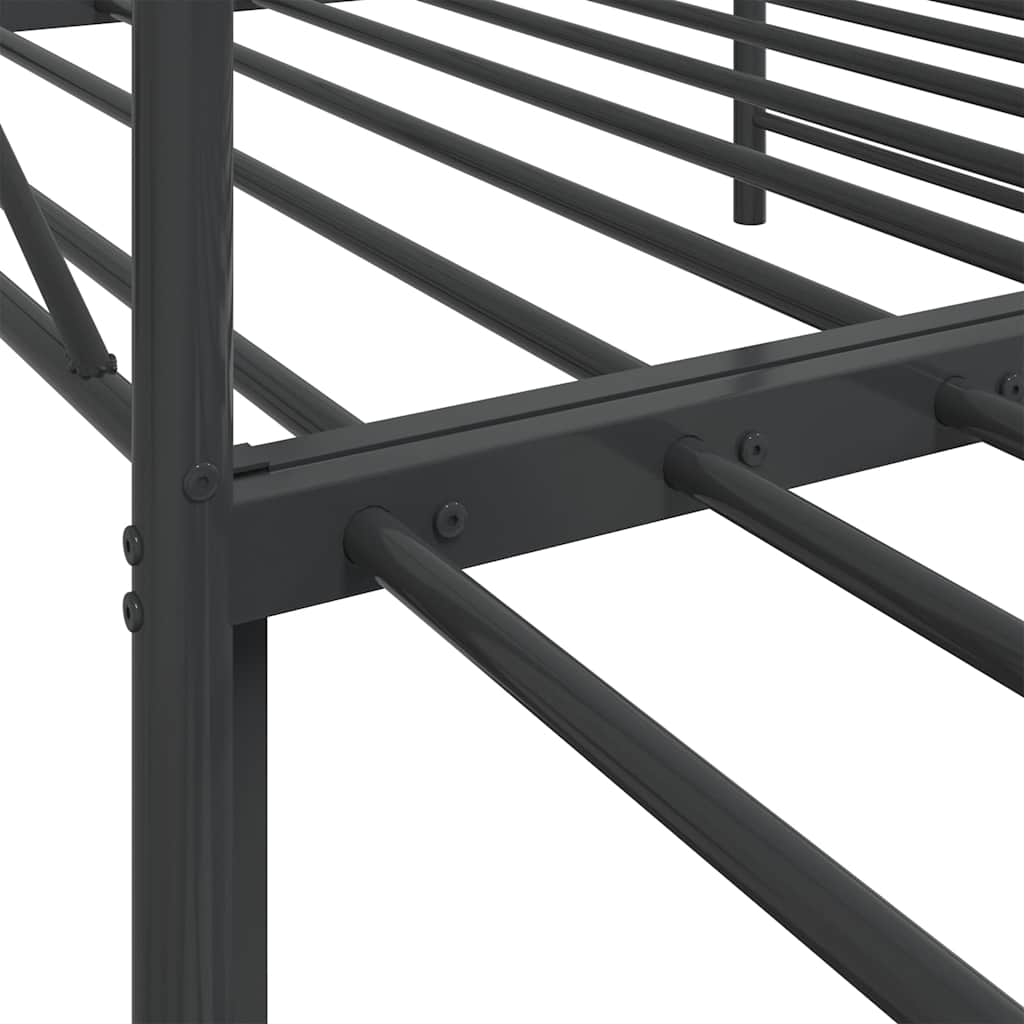 daybed med udtræk uden madras 107x203 cm stål sort