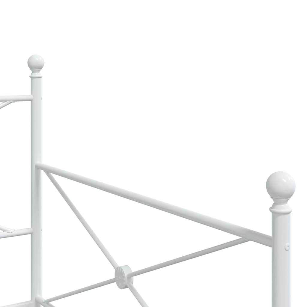 daybed med udtræk uden madras 107x203 cm stål hvid