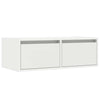 tv-skab med LED-lys 75x35,5x25 cm hvid