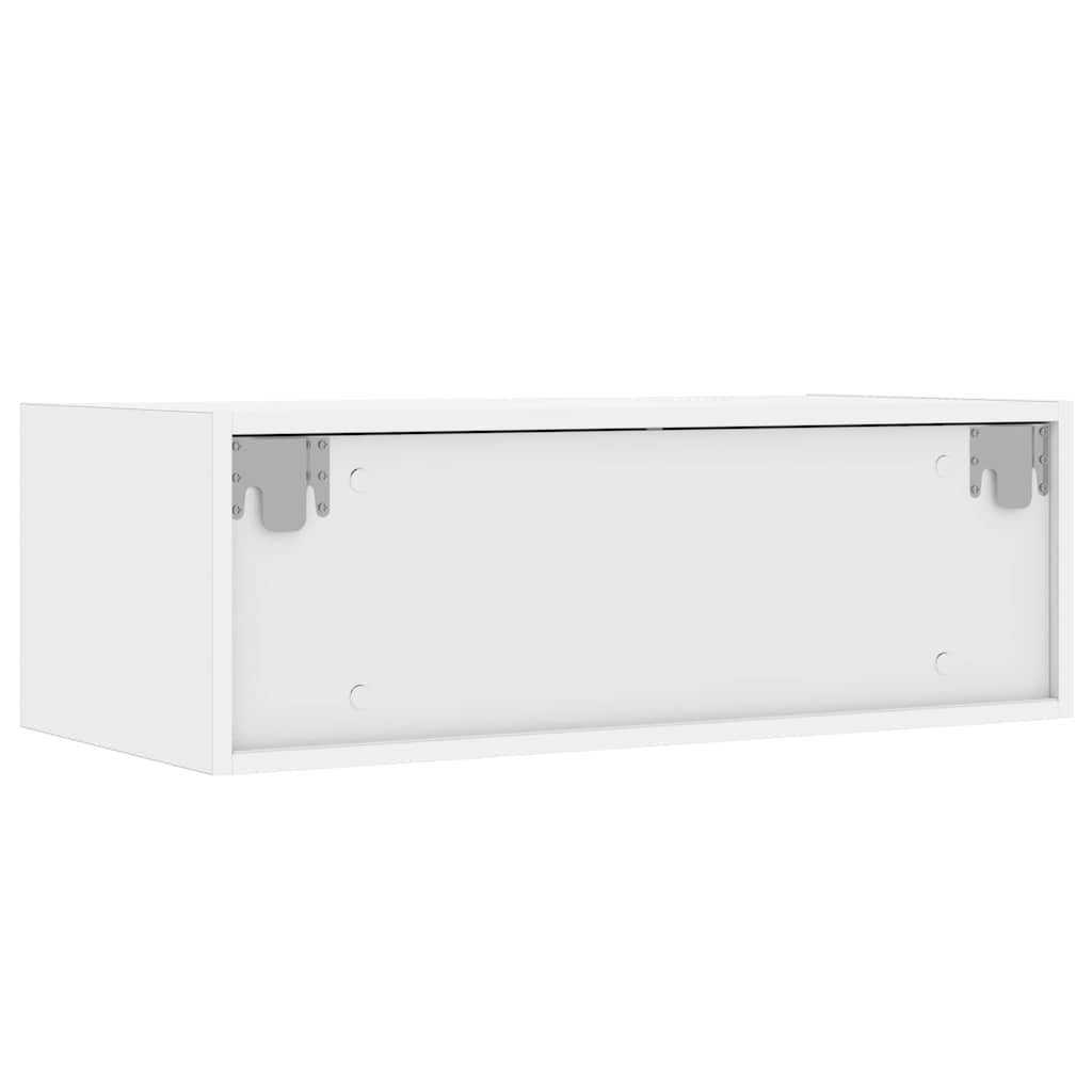 tv-skab med LED-lys 75x35,5x25 cm hvid