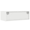 tv-skab med LED-lys 75x35,5x25 cm hvid