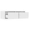tv-skab med LED-lys 75x35,5x25 cm hvid