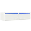 tv-skab med LED-lys 100X35,5x25 cm hvid