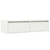 tv-skab med LED-lys 100X35,5x25 cm hvid