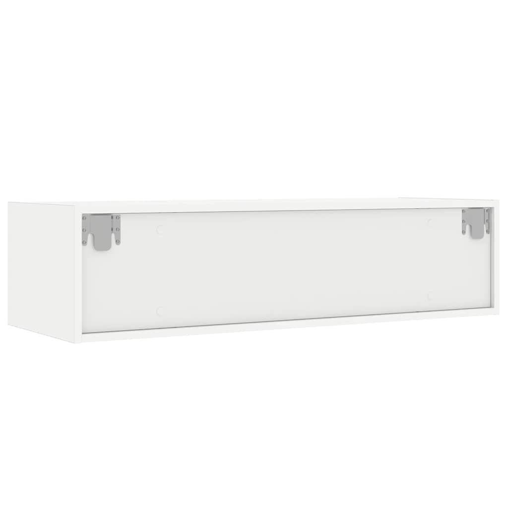tv-skab med LED-lys 100X35,5x25 cm hvid