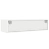 tv-skab med LED-lys 100X35,5x25 cm hvid