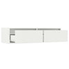 tv-skab med LED-lys 100X35,5x25 cm hvid