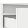 tv-skab med LED-lys 100X35,5x25 cm hvid