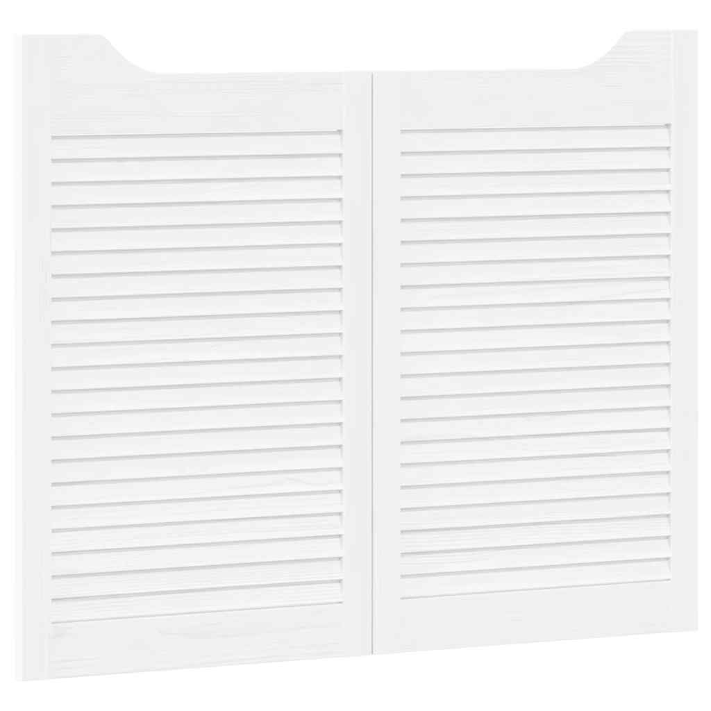 svingdøre 2-par 80x100 cm lameldesign hvid