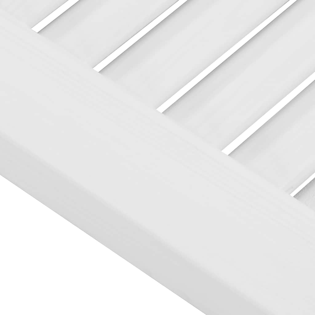 svingdøre 2-par 80x100 cm lameldesign hvid