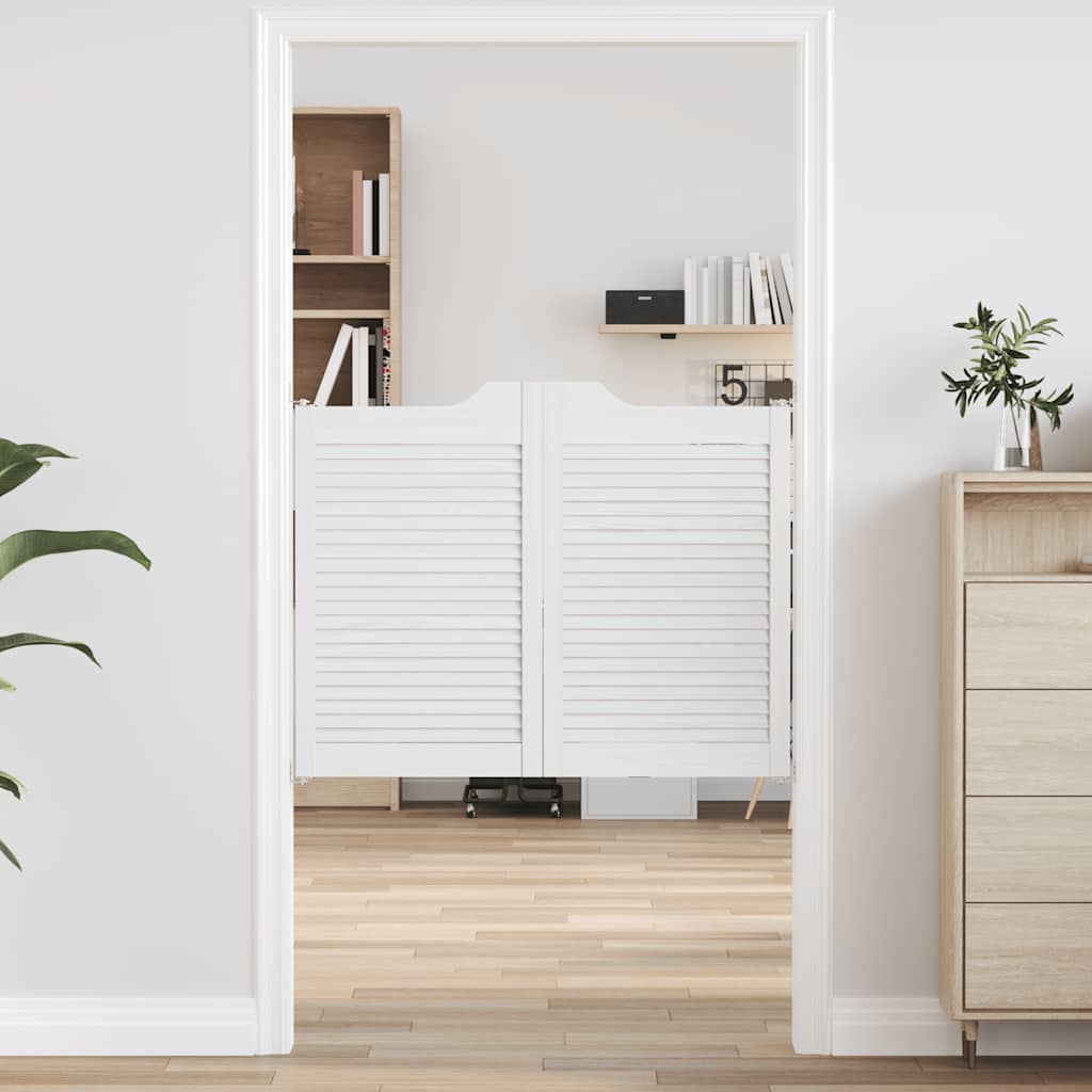 svingdøre 2-par 80x100 cm lameldesign hvid
