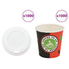 kaffekopper af papir med låg 1000 stk. 4oz 120ml