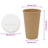 kaffekopper af papir med låg 1000 stk. 16oz 400ml