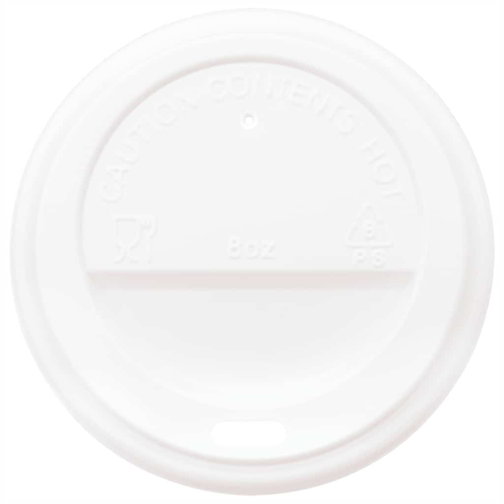 kaffekopper af papir med låg 1000 stk. 8oz 200ml