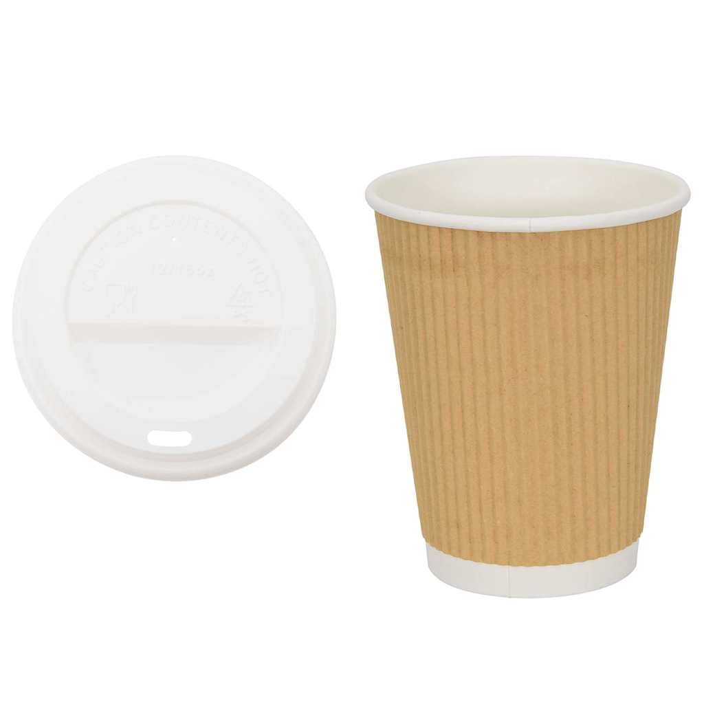 kaffekopper af papir med låg 1000 stk. 16oz 400ml