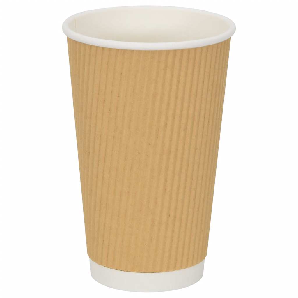 kaffekopper af papir med låg 1000 stk. 16oz 400ml