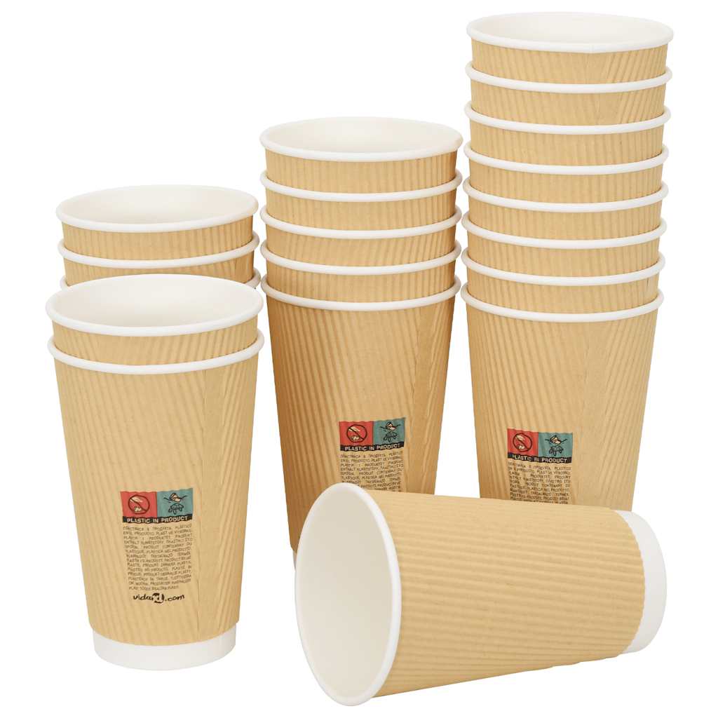 kaffekopper af papir med låg 1000 stk. 16oz 400ml