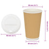 kaffekopper af papir med låg 1000 stk. 16oz 400ml