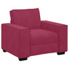 sofasæt 2 dele med hynder velour vinrød