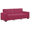 sofasæt 2 dele med hynder velour vinrød